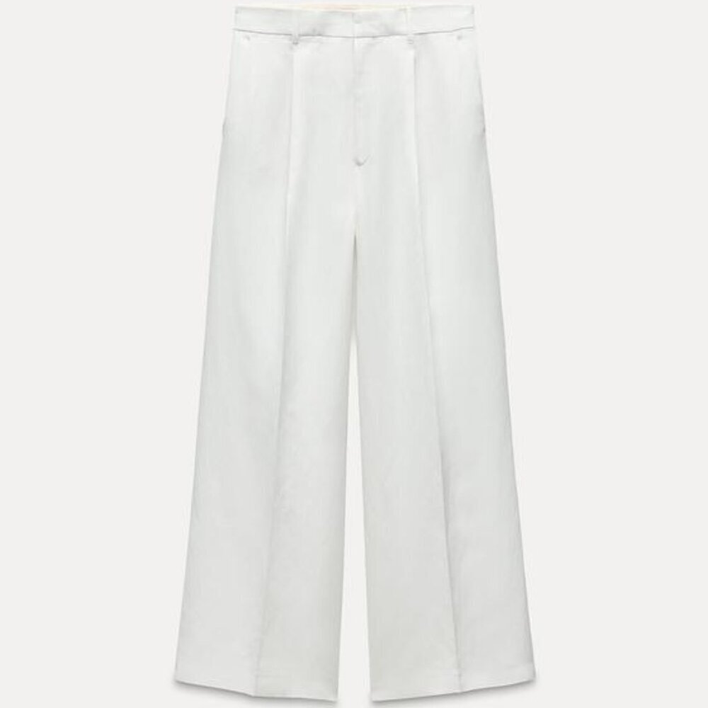 NWT ZARA ZW COLLECTION STRAIGHT LEG PANTS S